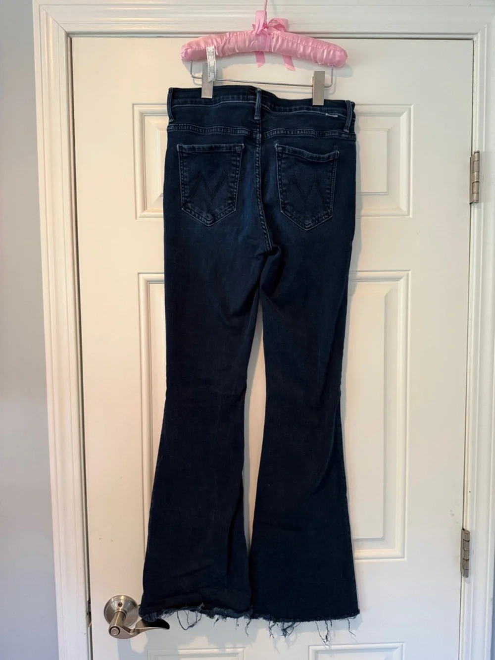 MOTHER weekender fray mid-rise flare jeans - Picture 3 of 7